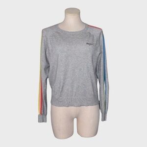 Cupcakes & Cashmere Bonjour Rainbow Stripe Sweater